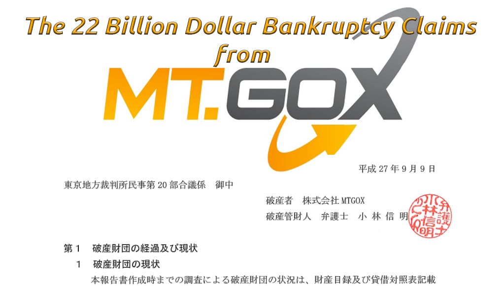 Mt. Gox Bankruptcy for 22 Billion Dollars?
