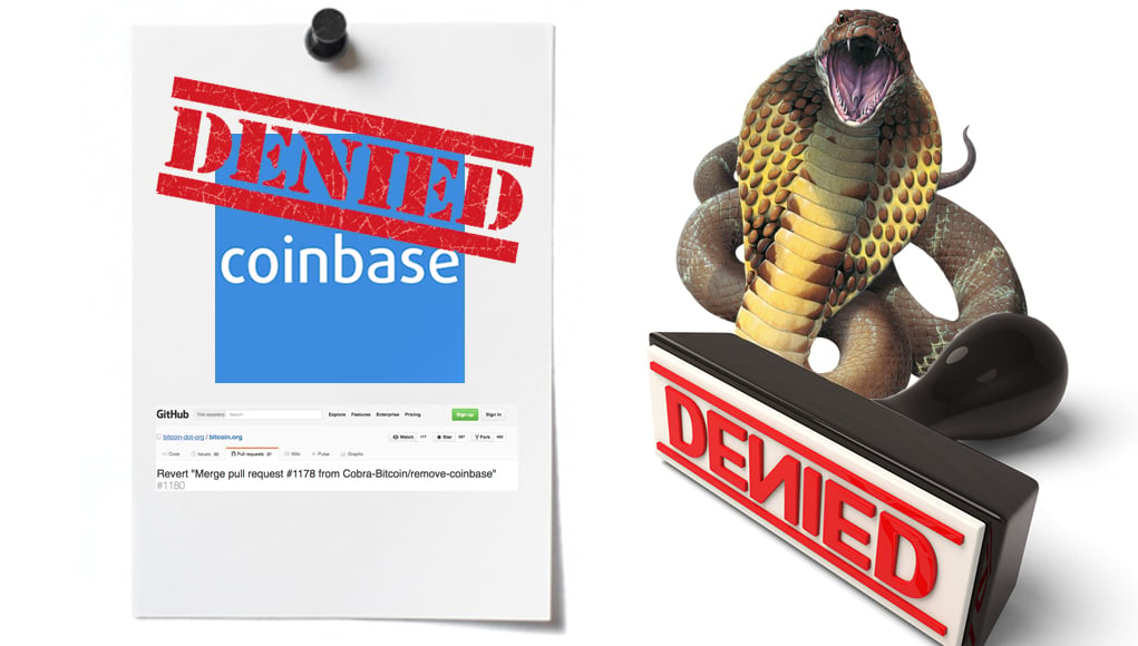 Coinbase Still 'De-Listed' from Bitcoin.org as GitHub Request Rejected
