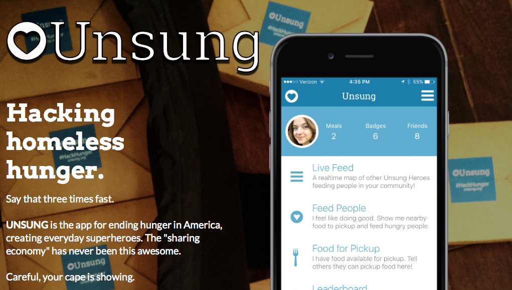 Unsung: The App That Wants to 'Hack Hunger'