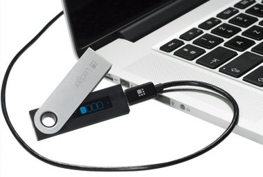 A close-up look at the Ledger Nano S hardware wallet