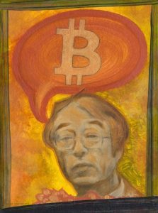 "Eureka" painting on sale at the Bitcoin.com store