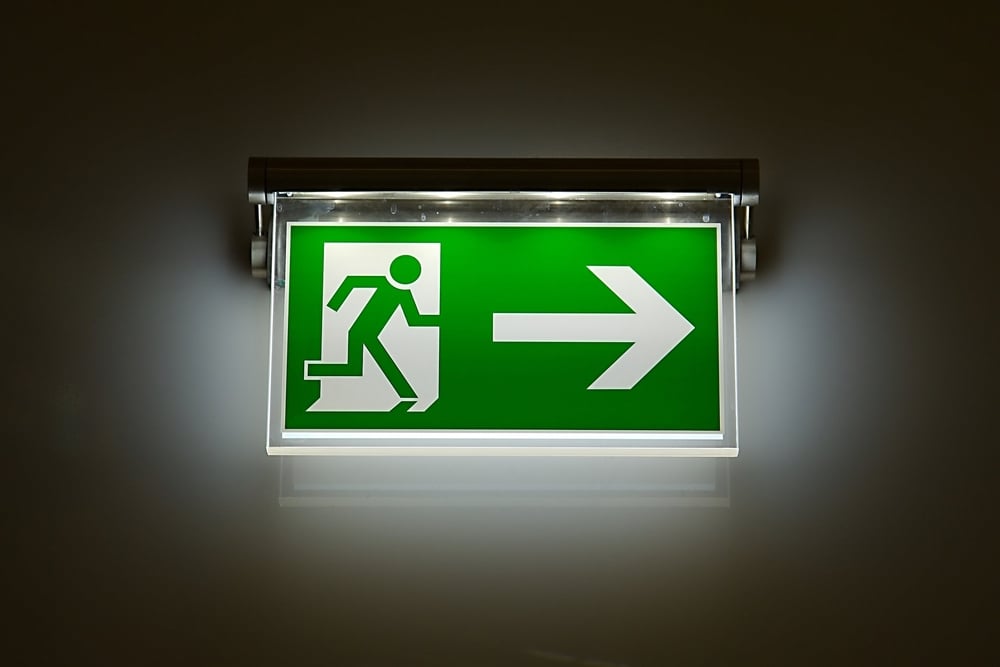 Emergency Exit Escape Sign