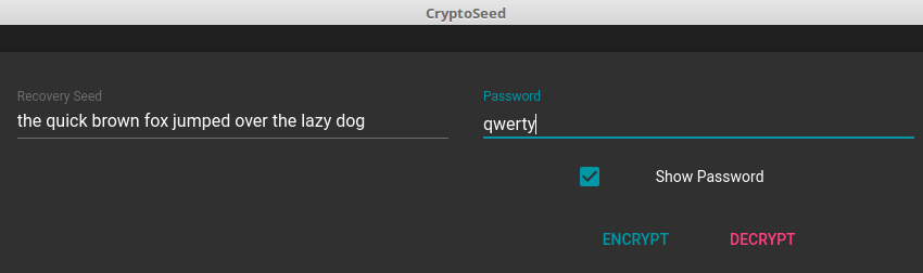 Cryptoseed Adds Security to Your Naked Recovery Seed