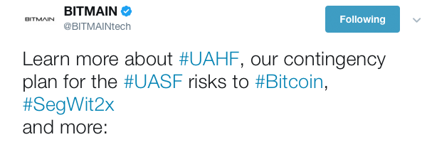 Bitmain Announces Hard Fork Protection Plan Against UASF 