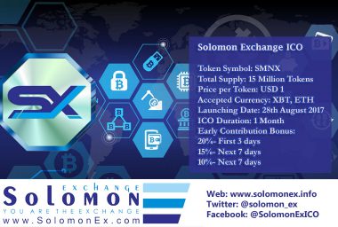 PR: SMNX ICO: An innovative Solomon Exchange for cryptocurrency