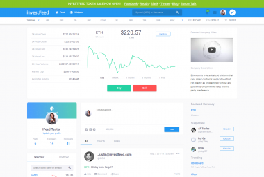 PR: InvestFeed Showcases First Version of Cryptocurrency-Based Social Investment Platform