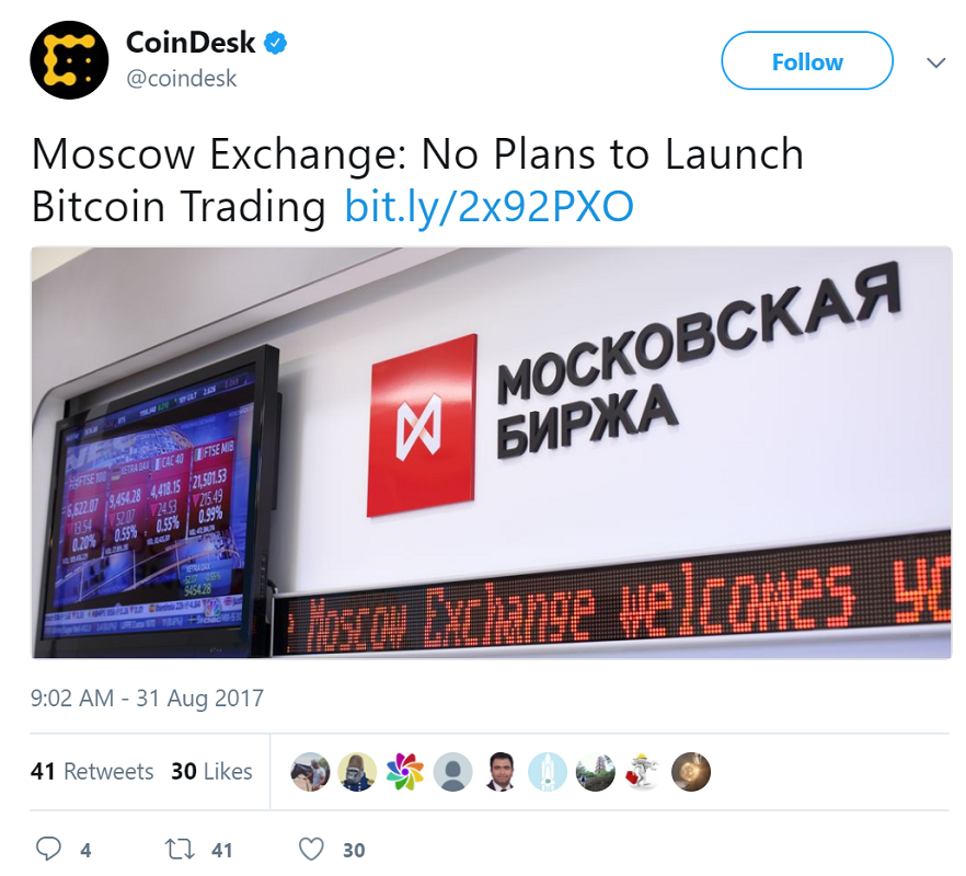 Moscow Exchange Clarifies Bitcoin Trading Plans Due to Some Sub-Par Reporting