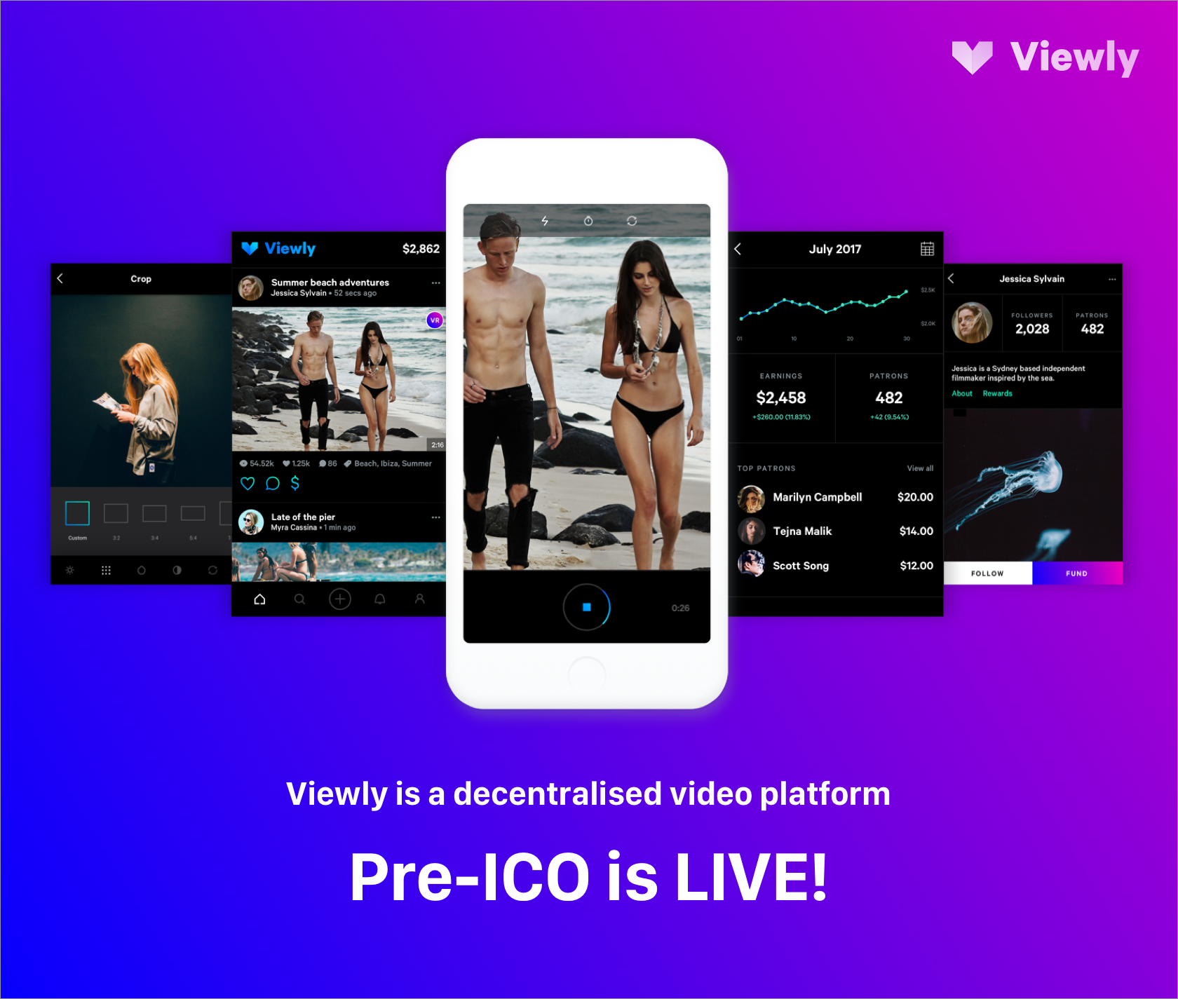 PR: Viewly Pre-Ico Is Live, Min-Cap Hit, Currently at 70% of the Hard-Cap. Only a Few Days Left
