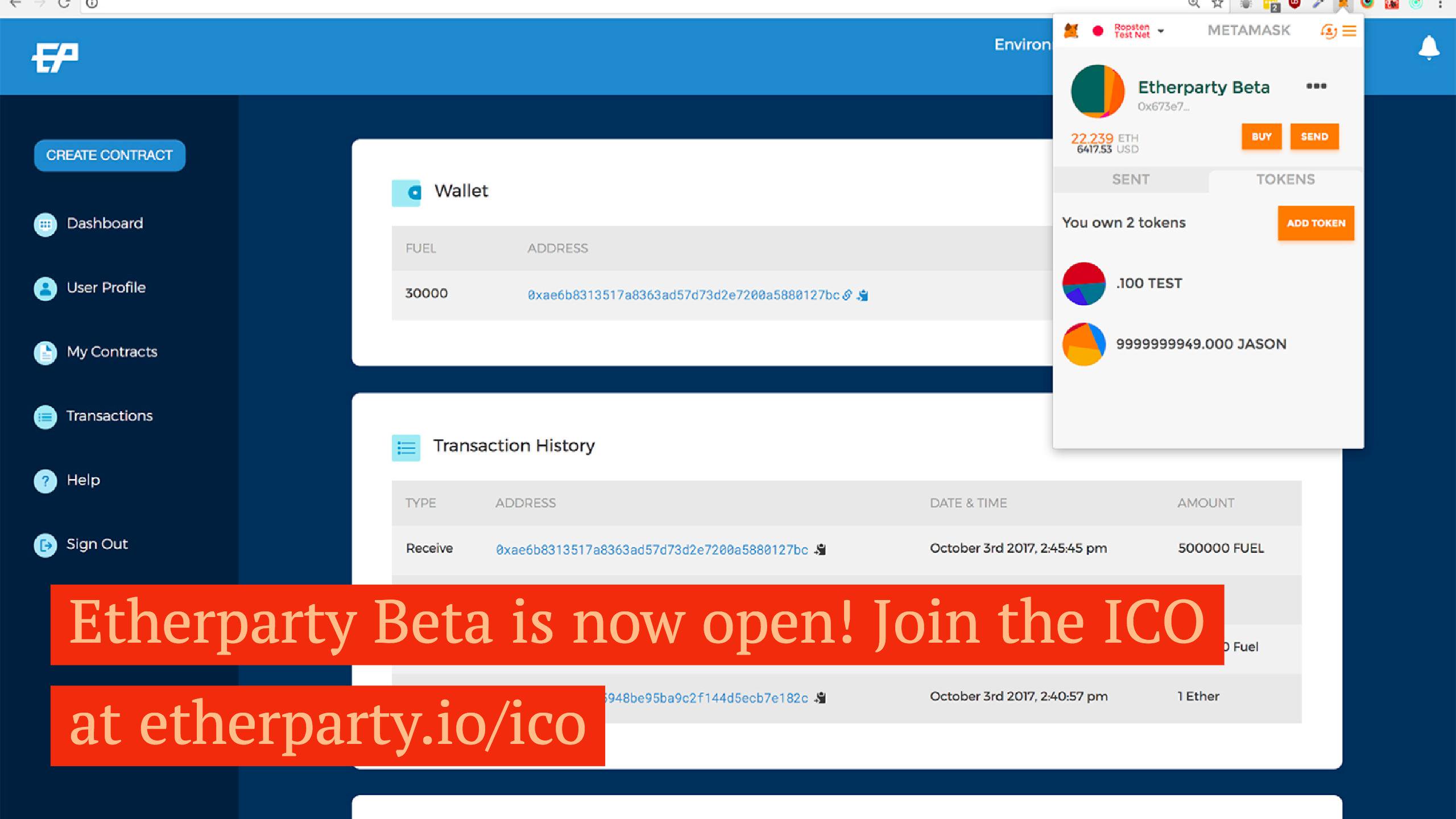 Etherparty Beta Goes Live