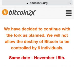 A New Website Claims the Segwit2x Hard Fork Isn't Going Away