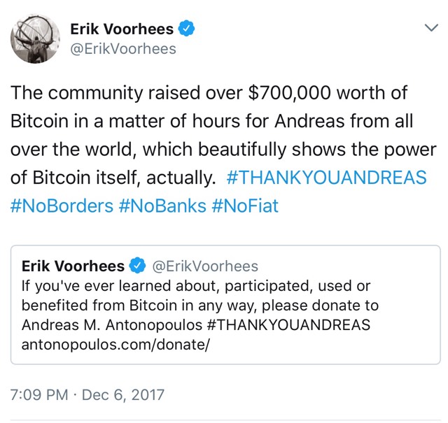 Bitcoin Community Shows Love for the Heroic Andreas Antonopoulos