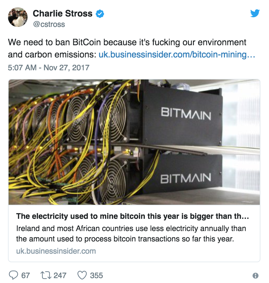 Ludicrous Headlines About Bitcoin Mining Will Kill Us All 