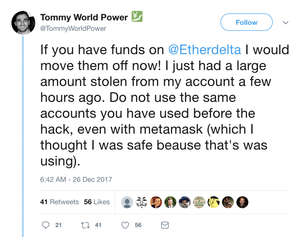 One Week On from the Etherdelta Hack, Funds Are Still Being Stolen