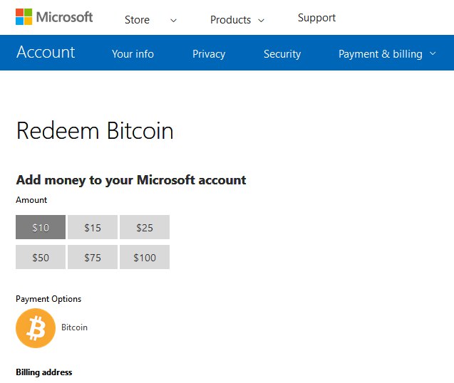 Microsoft Press Office: "We’ve Restored Bitcoin as a Payment Option" Microsoft Press Office: "We’ve Restored Bitcoin as a Payment Option"