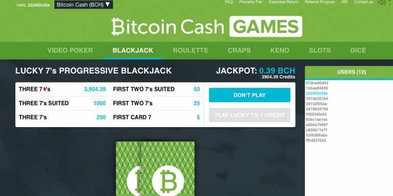 bitcoin cash games