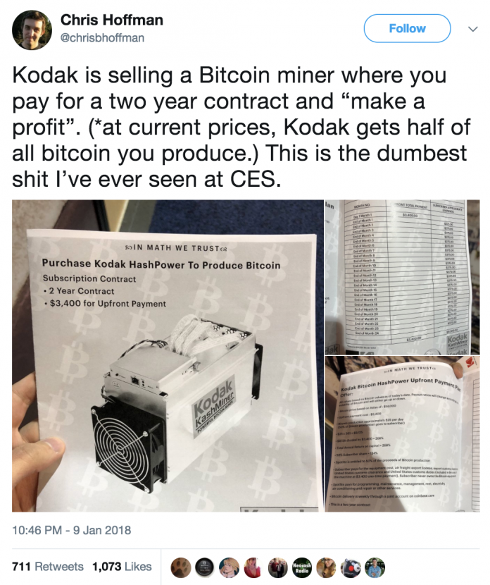 kodak cryptocurrency mining