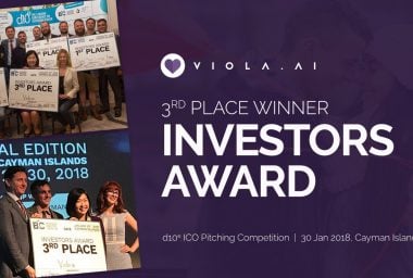 PR: Viola.Ai Wins Investor Award at d10e ICO Pitching Competition at Cayman Islands