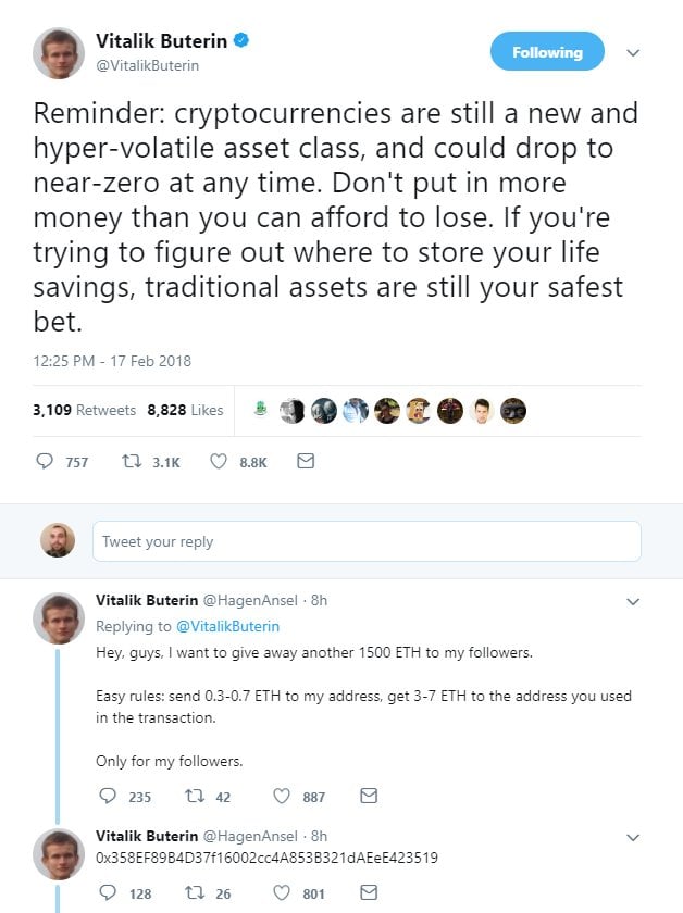 Elon Musk on Twitter is Not Giving Away Cryptocurrency