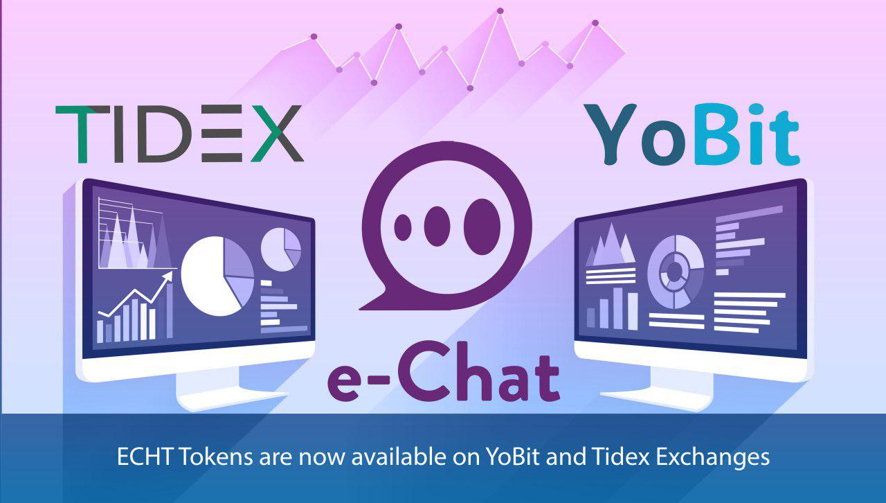 Decentralized Messenger ECHT Tokens Listed on YoBit and Tidex Exchanges