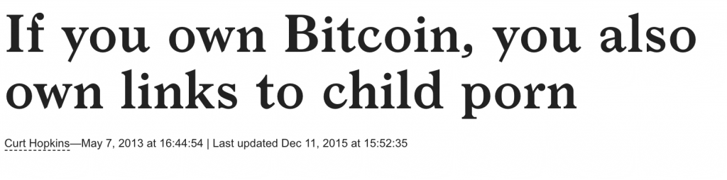 No, There Isn’t Child Porn on the Bitcoin Blockchain