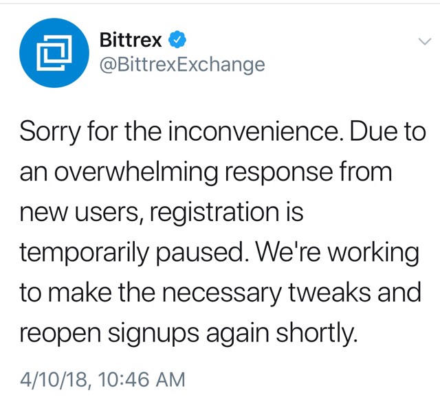Bittrex Exchange is Back! Annnnnnd It’s Gone Again