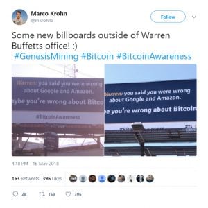Bitcoin in Brief Saturday: Warren Warned By Billboards, Coinbase Tempted by Banking