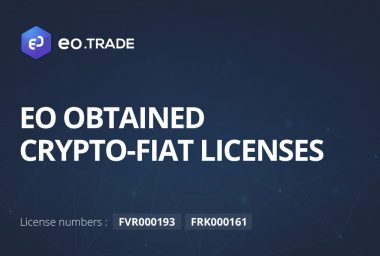 PR: EO Obtains Licenses for Crypto-Fiat Exchange and Wallet as Its Initial Coin Sale Continues