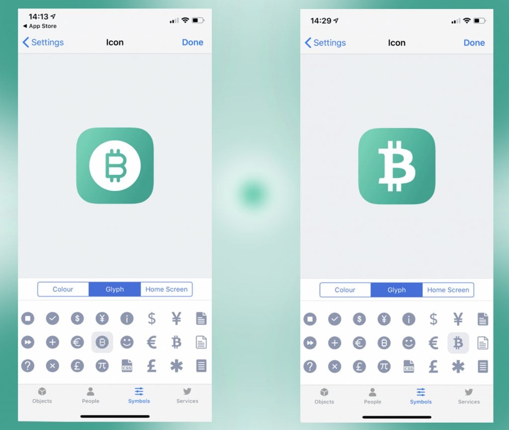 Bitcoin Glyphs Added to Apple's Shortcuts Application