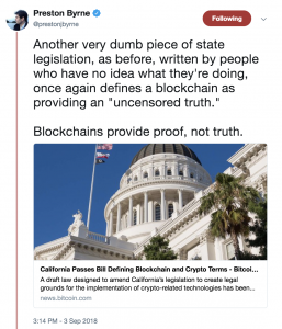 Lawmakers Have Defined Blockchain – Badly