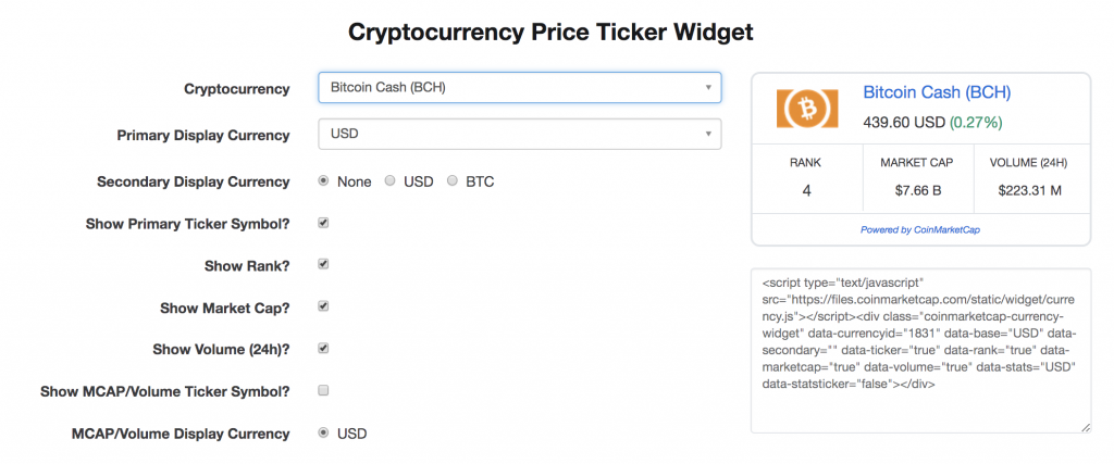 Review: 7 of the Best Cryptocurrency Widgets for Webmasters