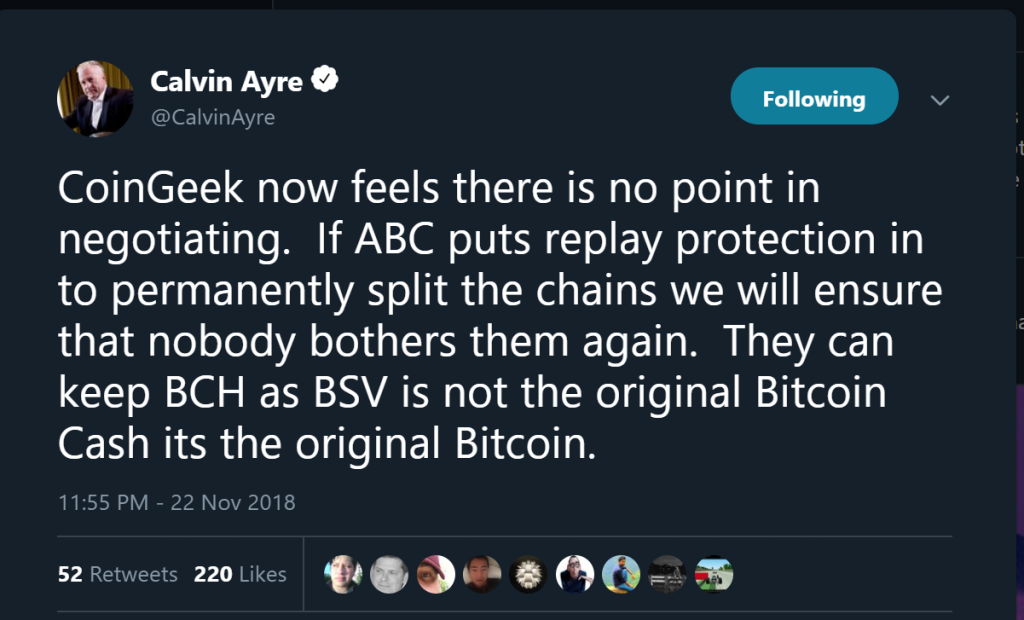 Chatter Report: Ayre Bargains With ABC, Blockstream Sells More Hats