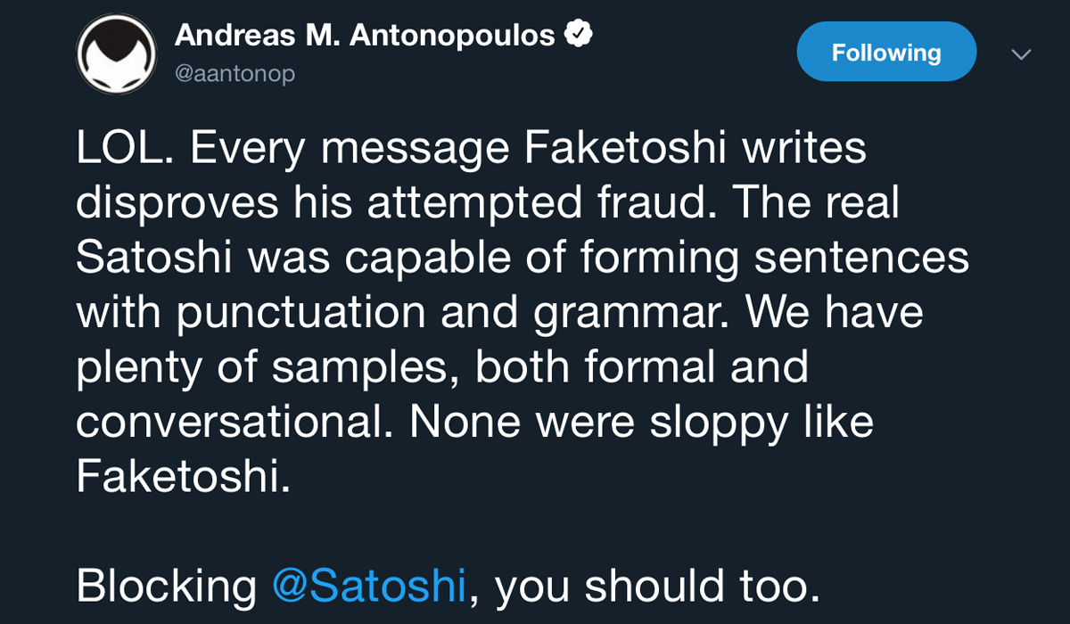 Another 'Satoshi Message' Attempts to Sway Public Opinion, But Fails 