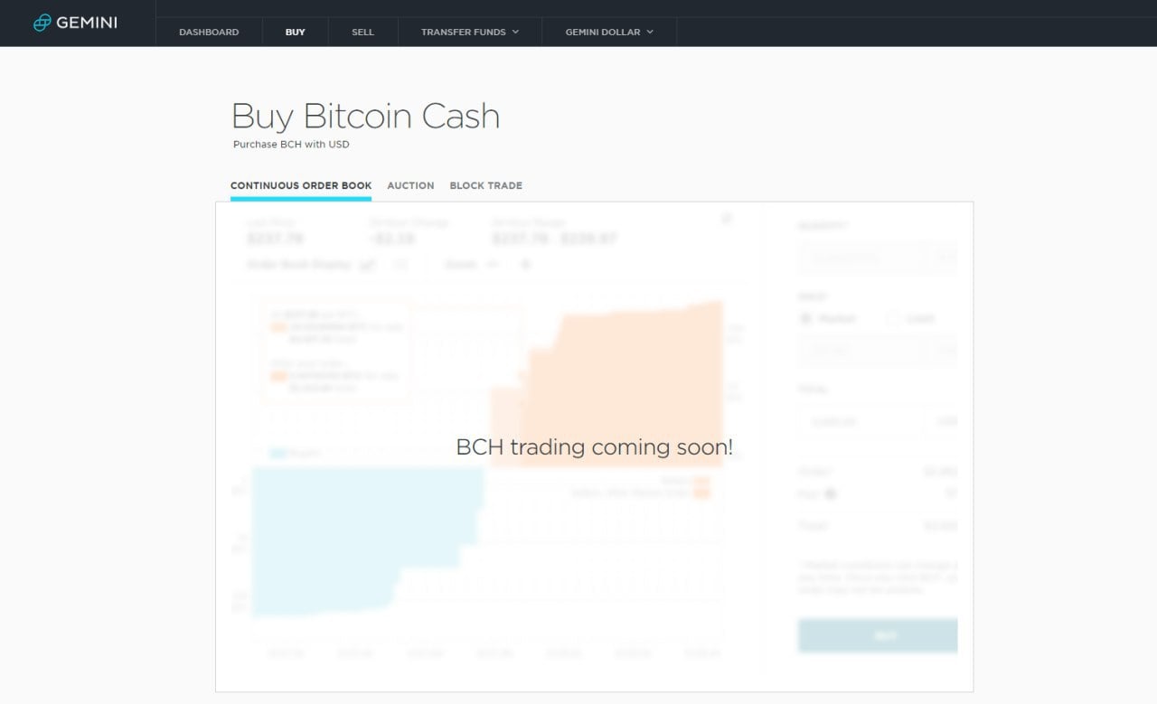 After Year-Long Wait New York-Based Exchange Gemini Lists Bitcoin Cash After Year-Long Wait New York-Based Exchange Gemini Lists Bitcoin Cash
