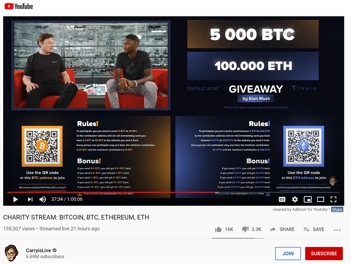 Popular Indian Youtube Channel Hacked To Promote Bitcoin Giveaway Scam News Bitcoin News