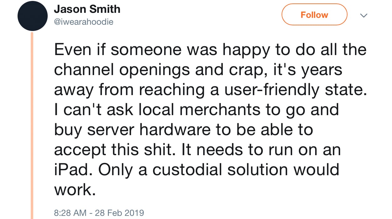 Business Owner's Seething Critique of the Lightning Network Goes Viral