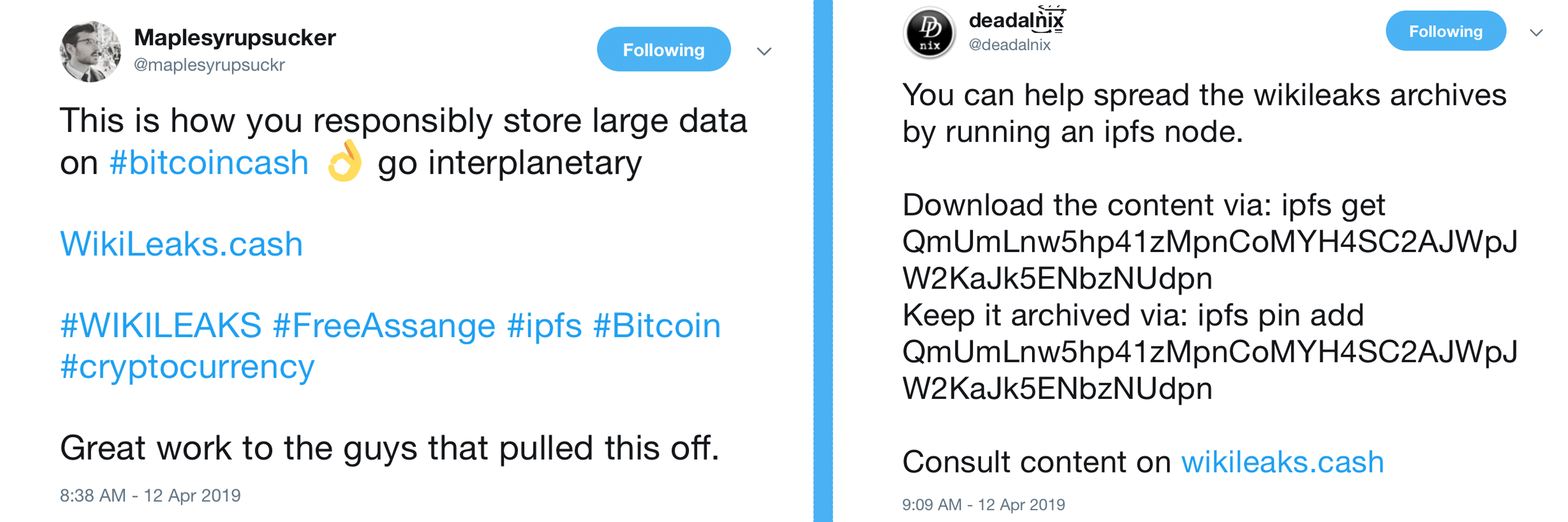Wikileaks Cache Now Hosted on IPFS Thanks to this Bitcoin Cash Developer