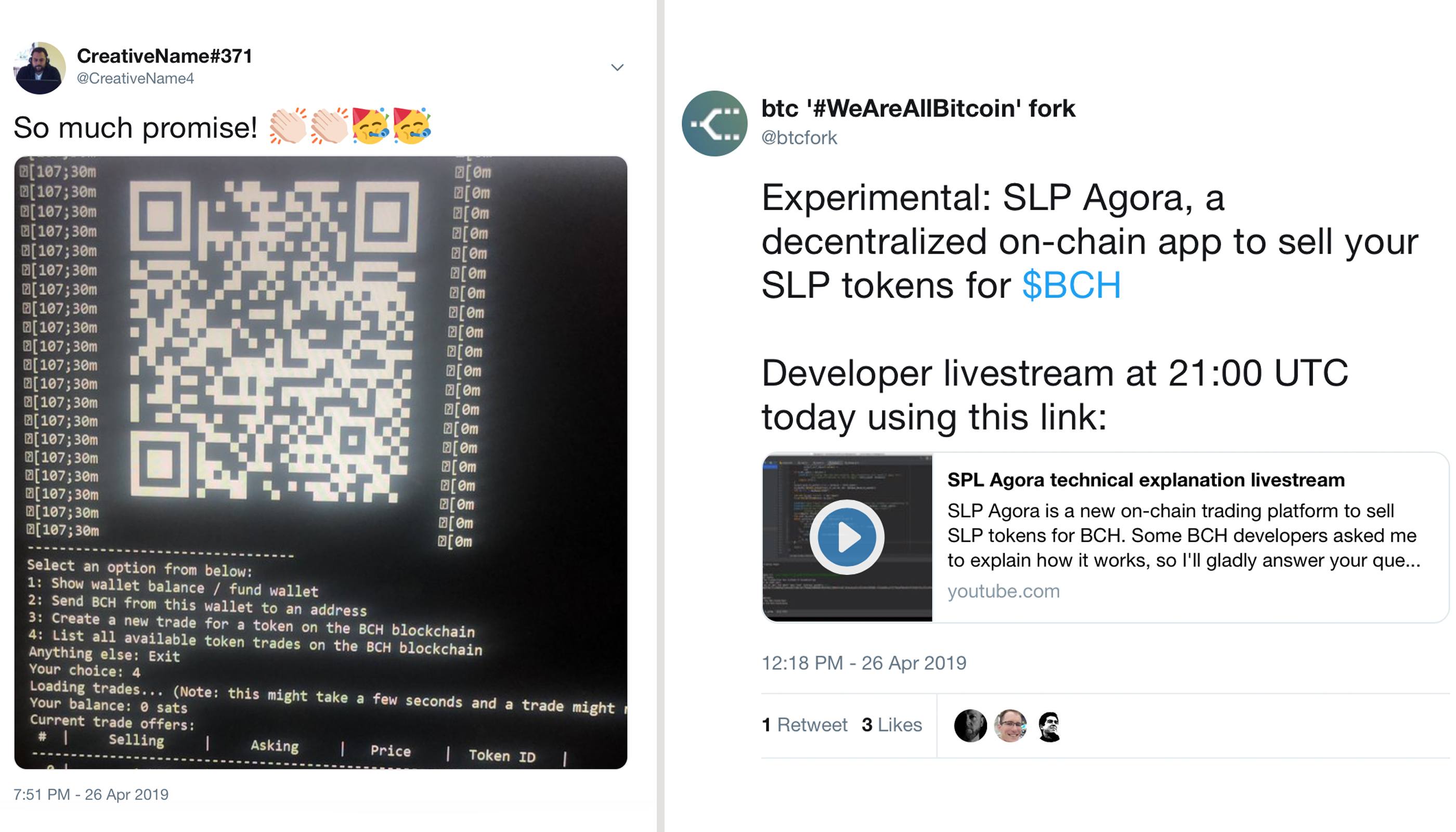 BCH Developer Builds Onchain Token Auction Console — SLP Agora 