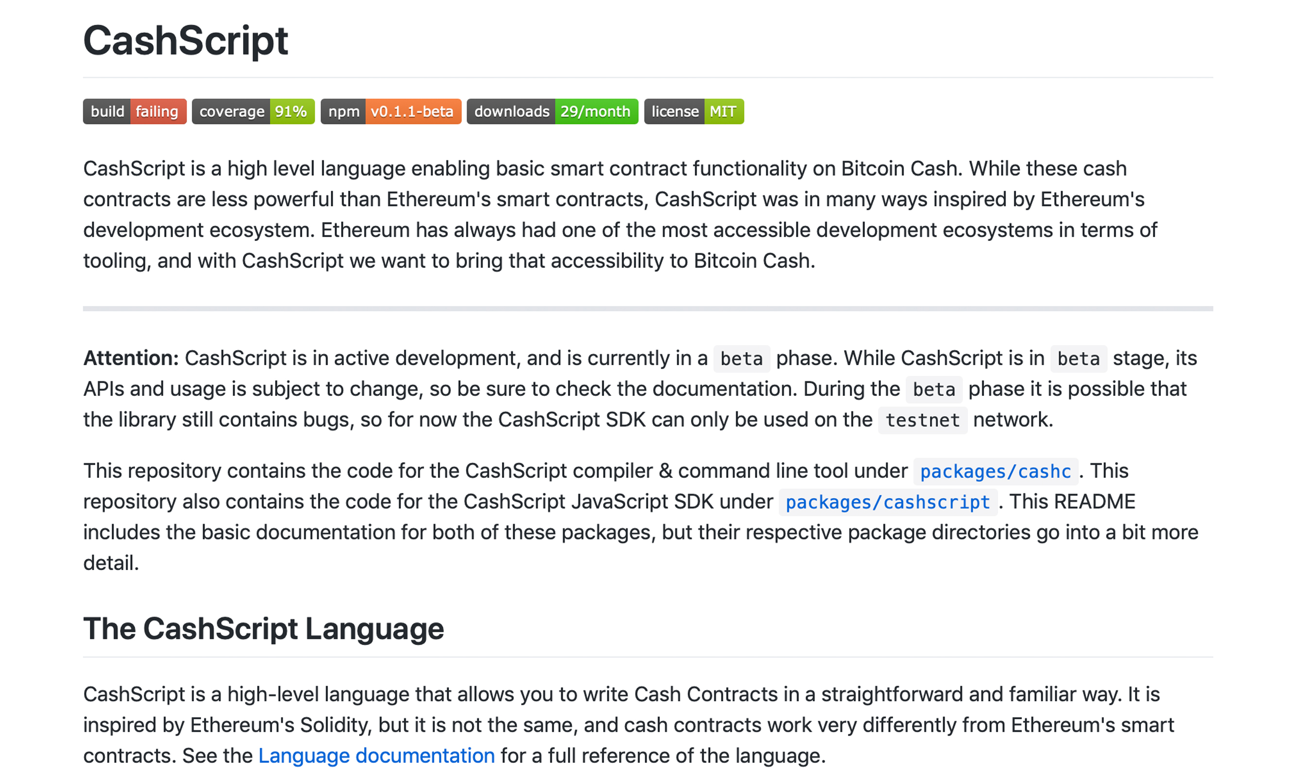 Bitcoin Cash Innovation Accelerates With Cashscript High-Level Language 