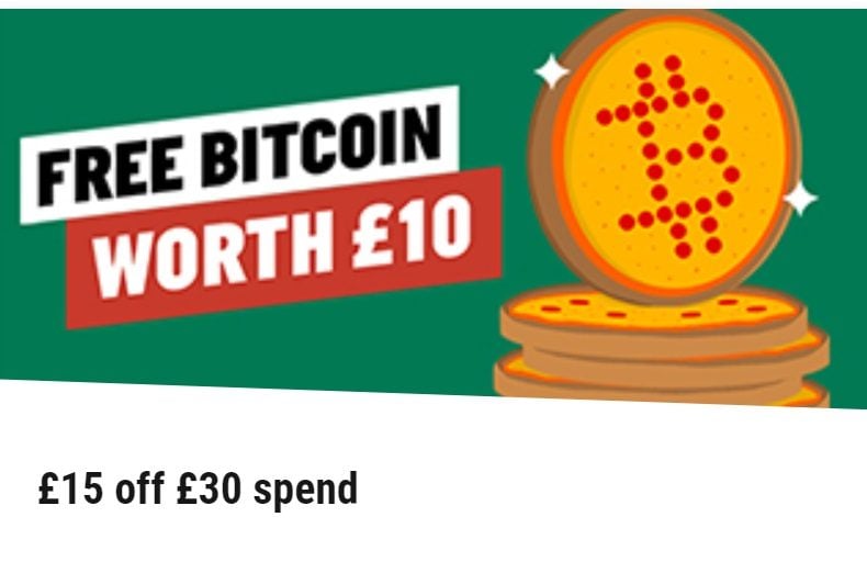Free Bitcoin: Papa John's Giving Away BTC With Pizza Purchases in UK