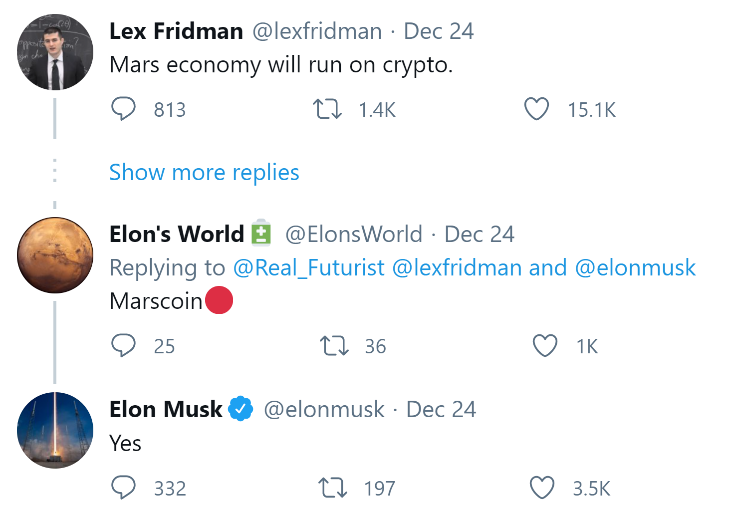 Elon Musk Endorses Cryptocurrency for Martian Economy