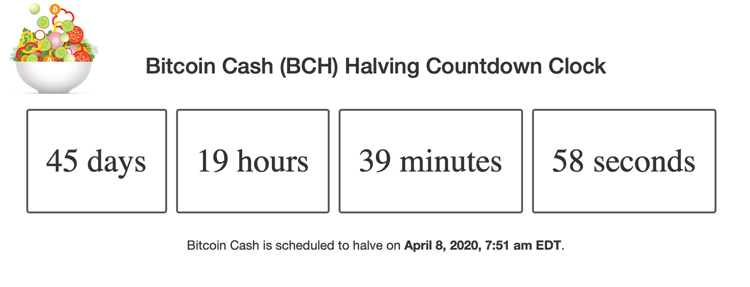 BITCOIN Cash Hard Gabel Countdown Timer