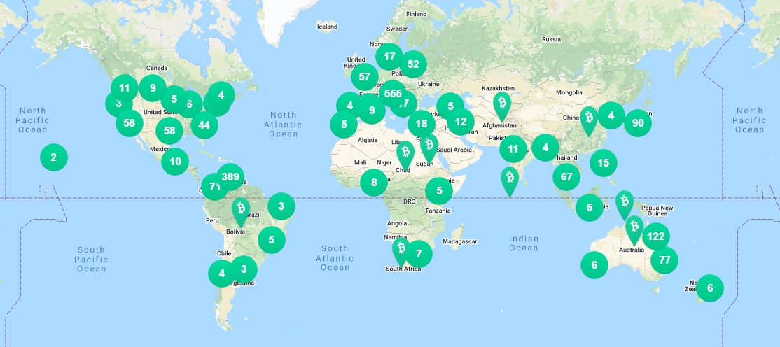 bitcoin merchant map