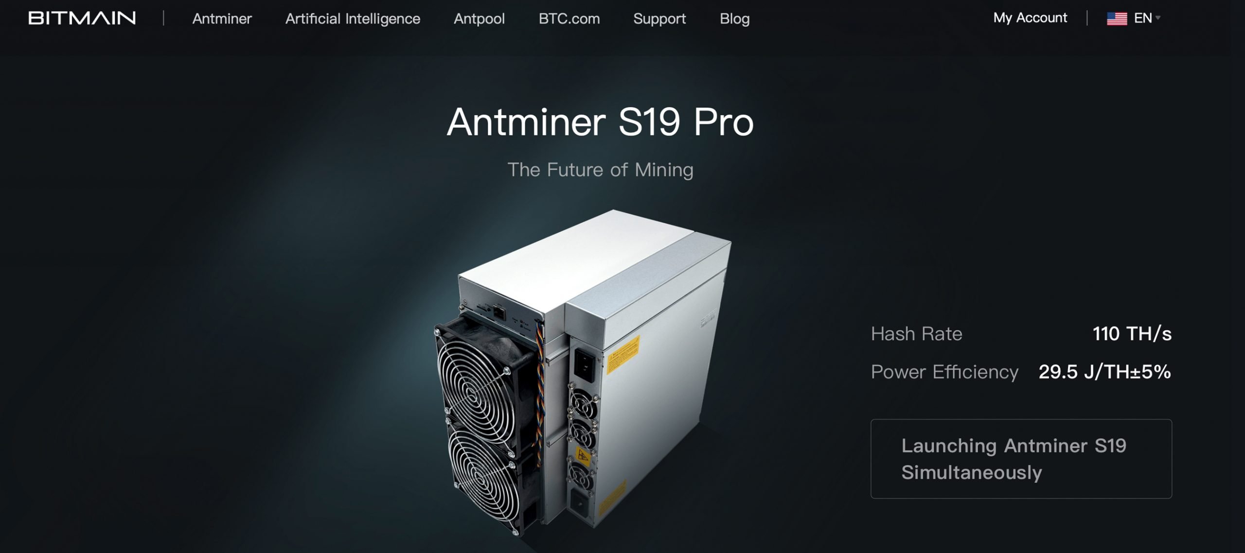 Bitmain Unveils 2 Bitcoin Miners With Max Speeds Up to 110TH/s Per Unit