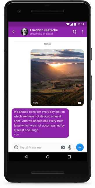 Has purple app messages? what Tutorial: Build