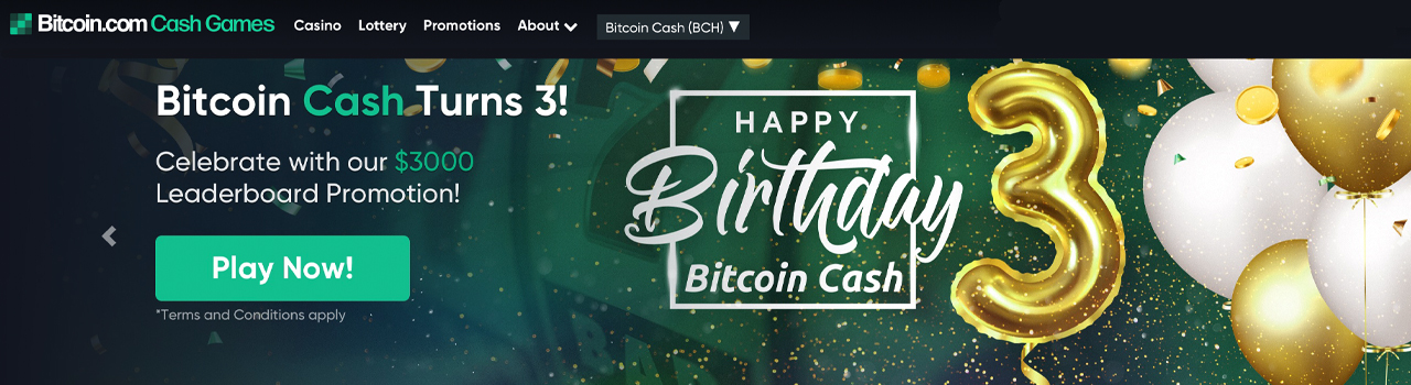 Bitcoin Cash Games Launches $3K Leaderboard Tournament to Celebrate the 3rd BCH Anniversary