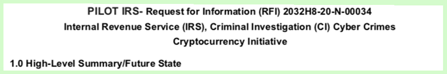 The IRS Investigation Division Is Requesting Information About Privacy-Centric Cryptocurrencies