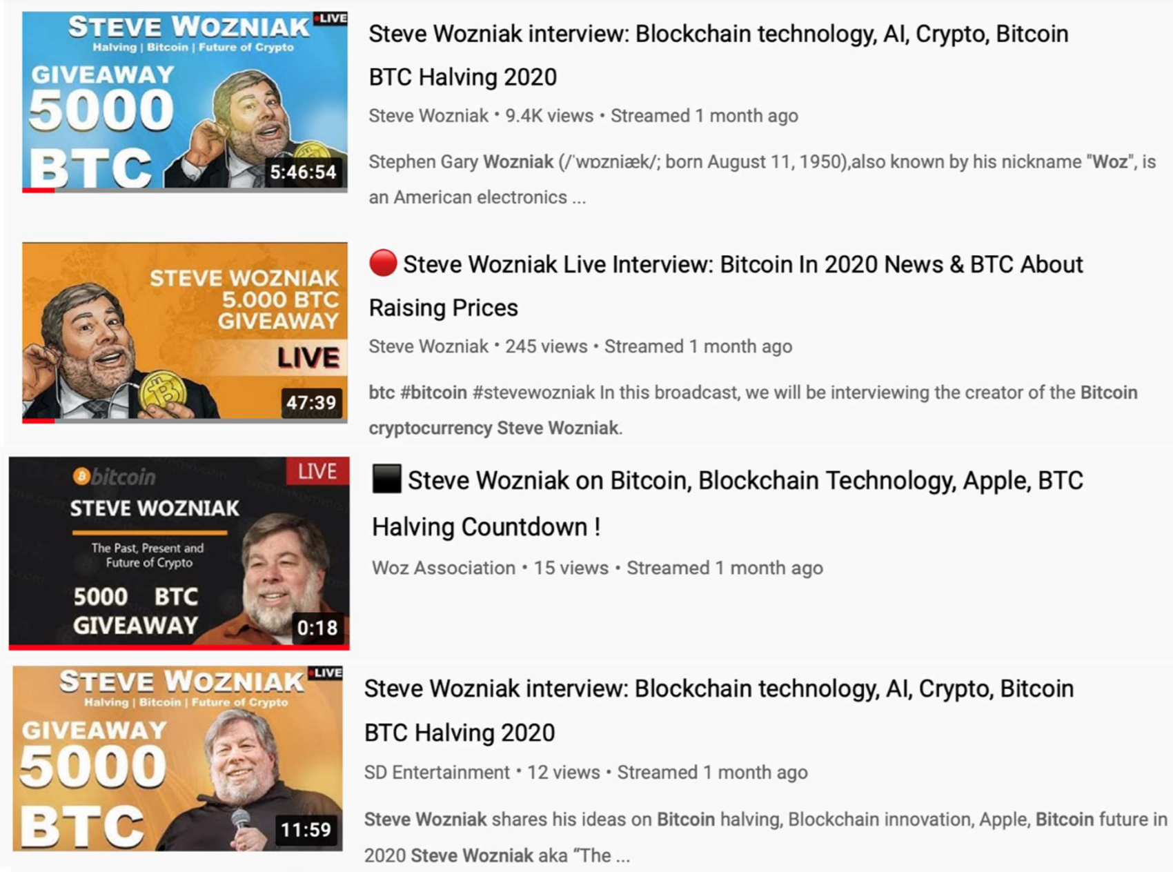 Steve Wozniak Sues Youtube, Google for Promoting Bitcoin Giveaway Scam — Youtube Denies Fault