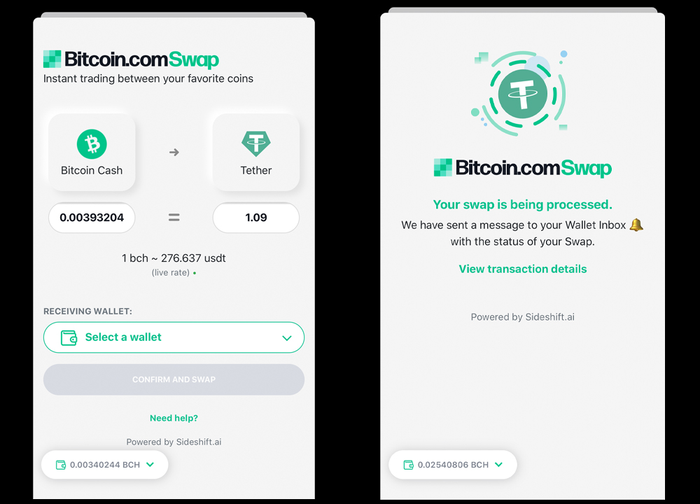 Bitcoin.com Wallet Reveals USDT Support - Users Can Swap and Store SLP-Based Tether