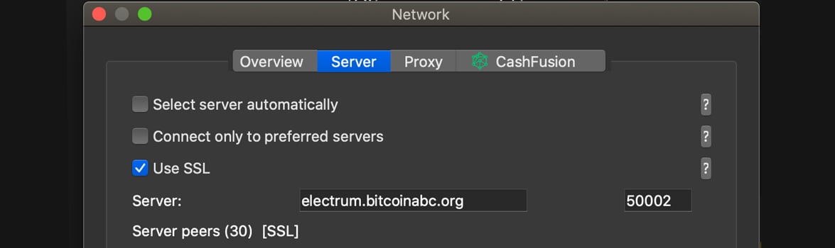 bitcoin cash server