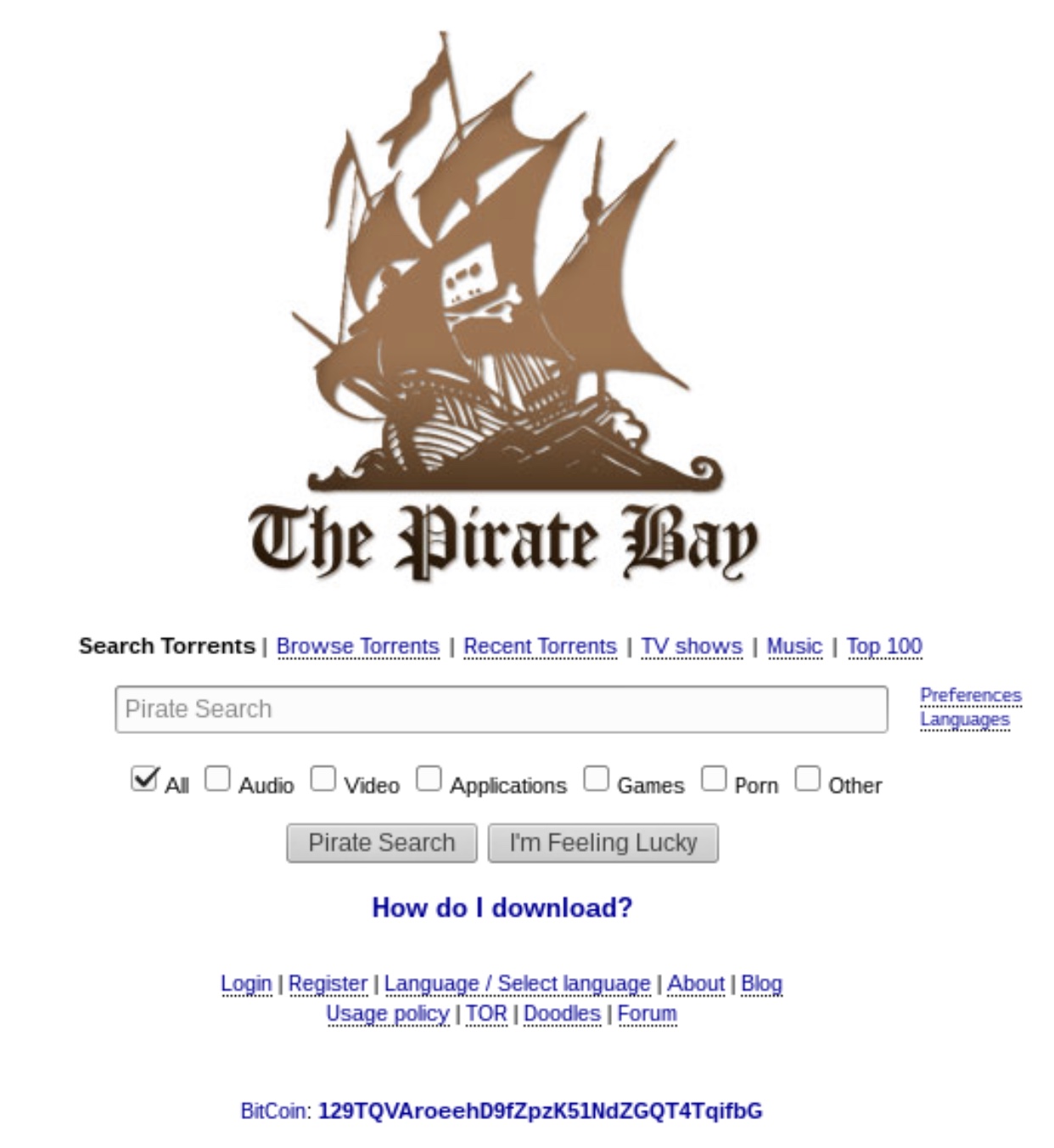 pirate bay bitcoin
